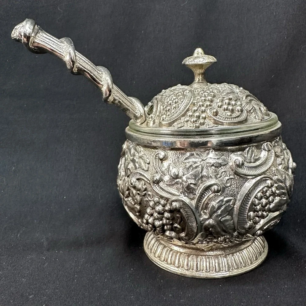 Raimond Silver Plated Mustard Pot /Jam Jar Made In Japan, Vintage
